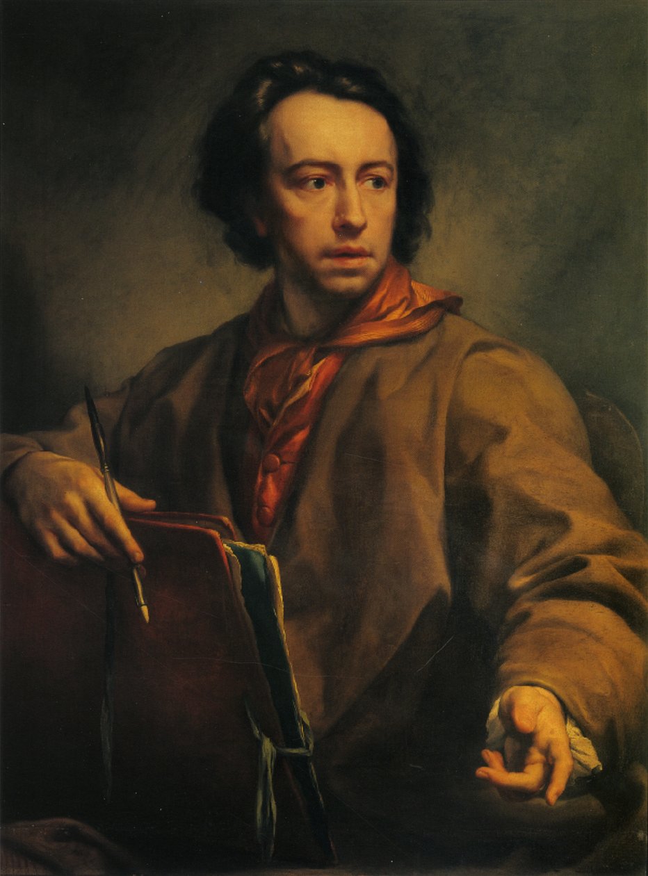 Italiensk:  Autoritratto Selvportræt af Anton Raphael Mengs