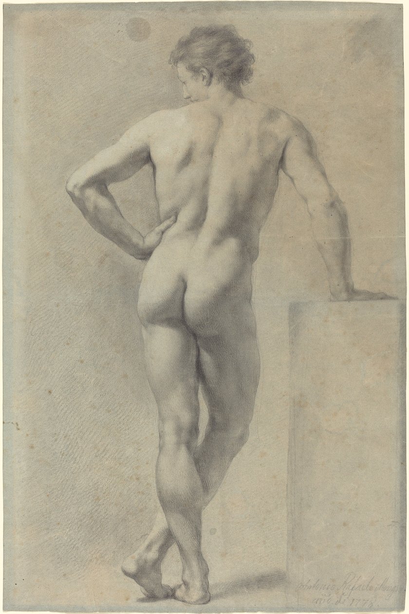 Mandlig nøgenstudie af Anton Raphael Mengs