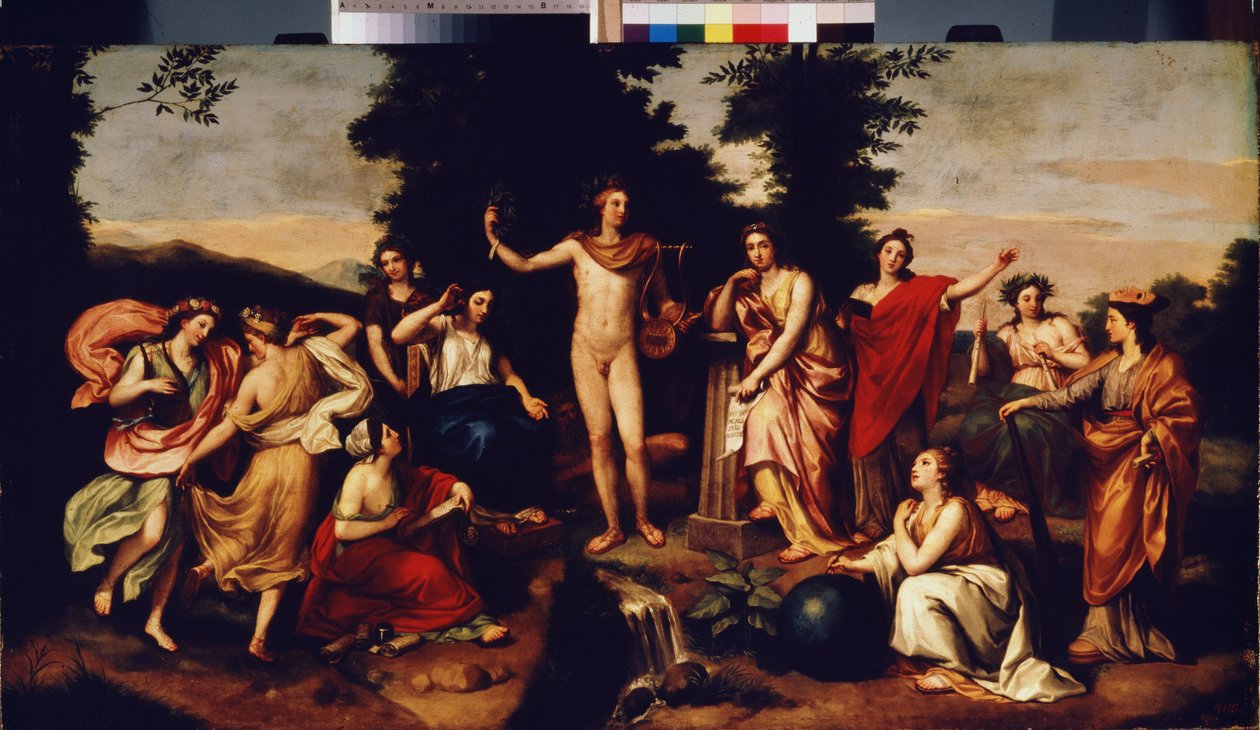 Parnassus, ca. 1750-60 af Anton Raphael Mengs