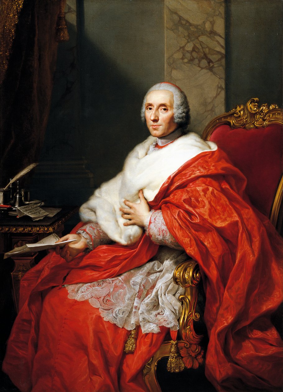 Portræt af kardinal Alberico Archinto, af Anton Raphael Mengs, olie på lærred af Anton Raphael Mengs