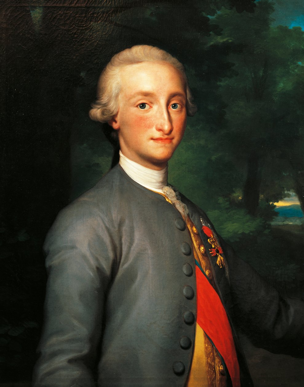 Portræt af Karl IV af Bourbon, prins af Asturien og kongen af Spanien, af Anton Raphael Mengs, maleri af Anton Raphael Mengs