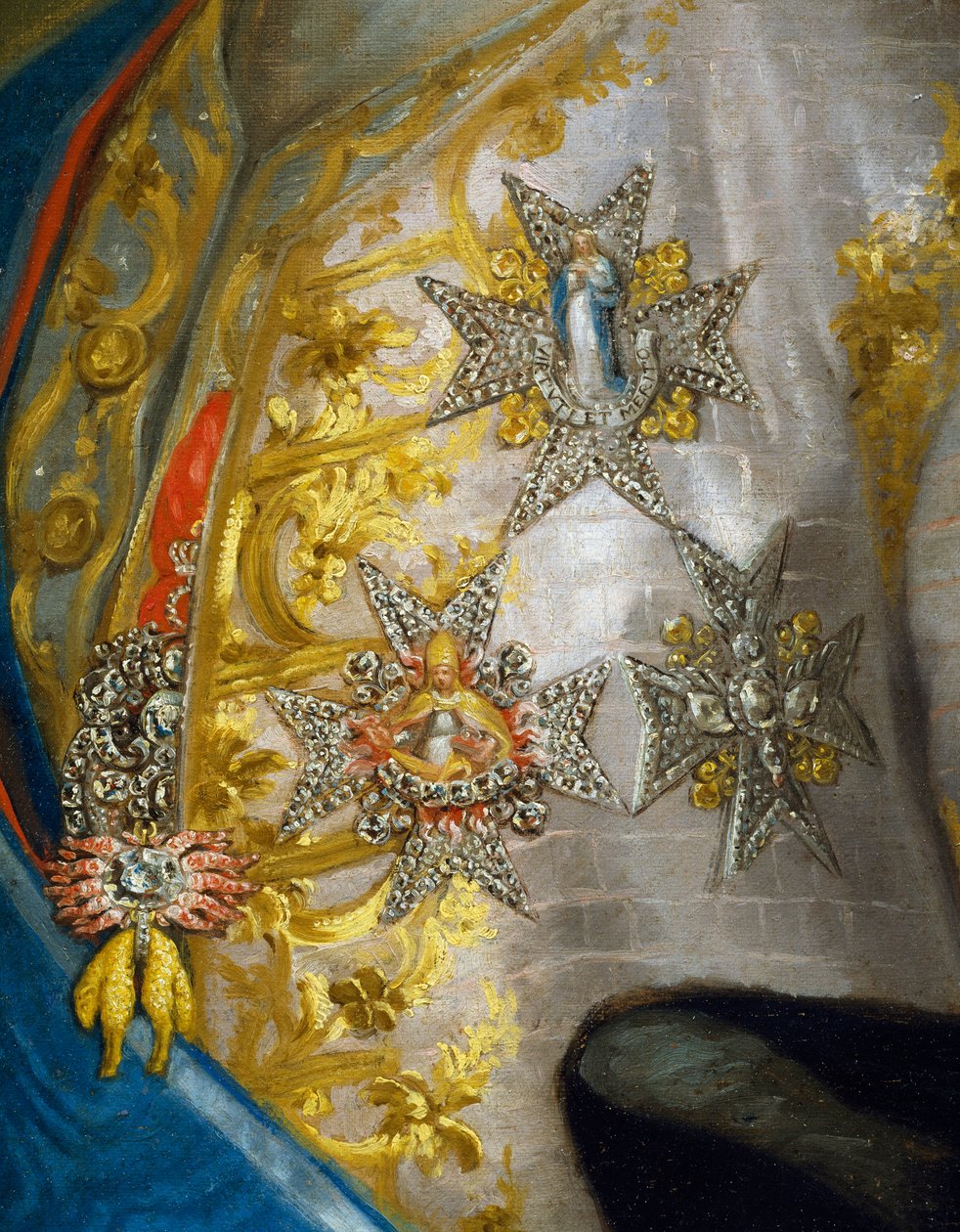 Portræt af Don Luis Antonio Jaime de Bourbon, af Anton Raphael Mengs, detalje, cirka 1774, olie på lærred af Anton Raphael Mengs