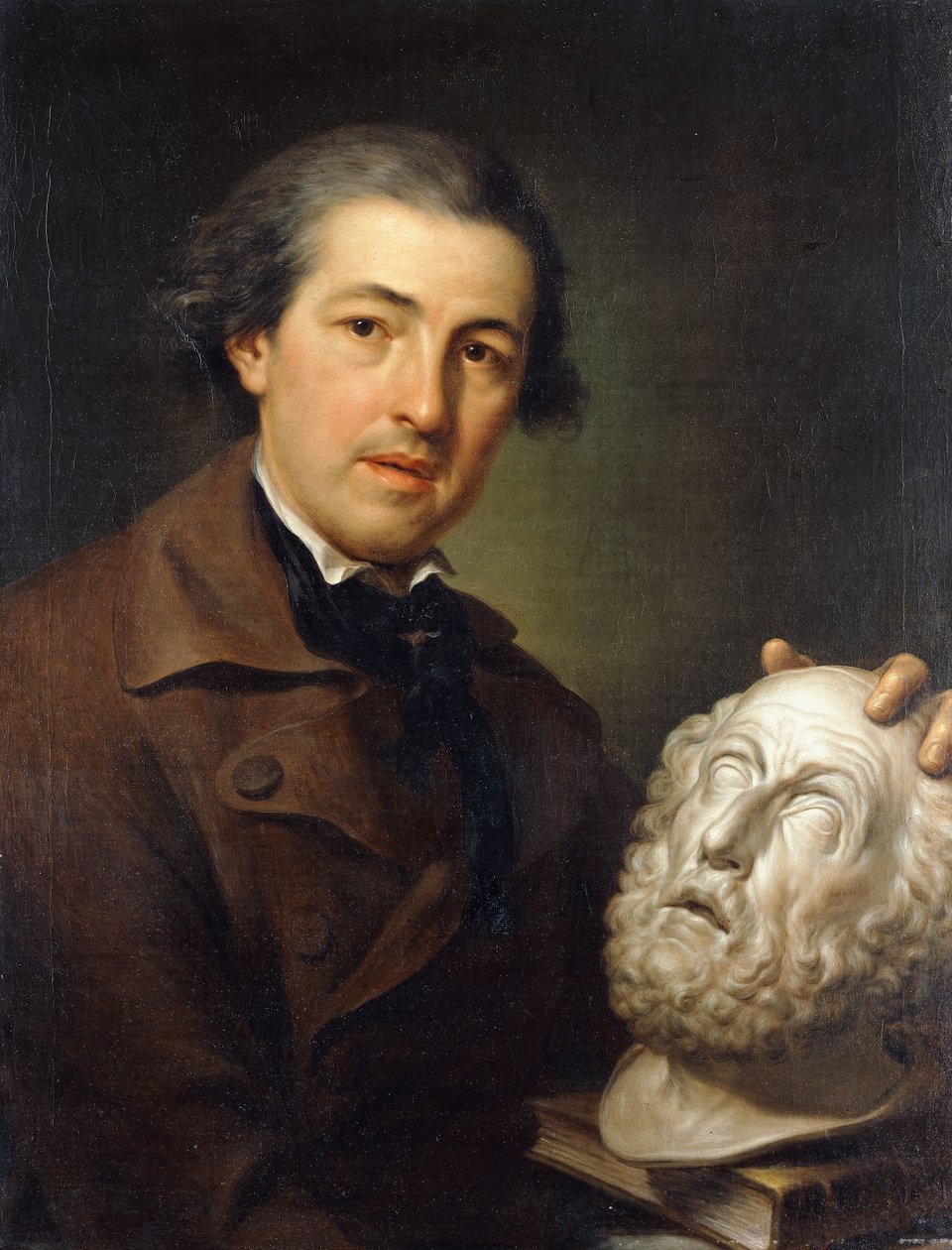 Portræt af Giuseppe Franchi, halvlang, med en buste af Homer, ca. 1771-73 af Anton Raphael Mengs