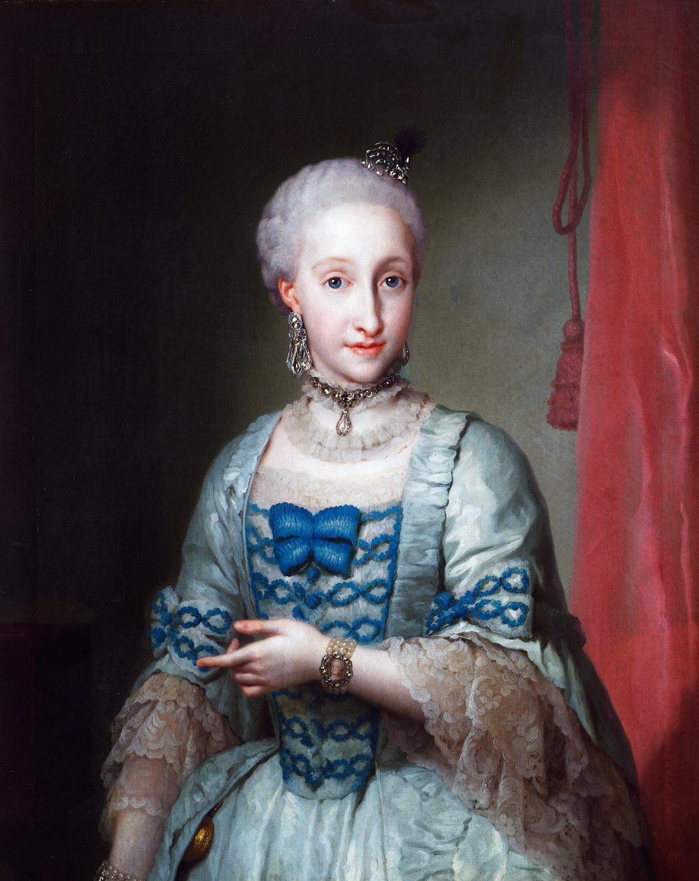 Portræt af Infanta Maria Josefa af Spanien, af Anton Raphael Mengs, maleri af Anton Raphael Mengs