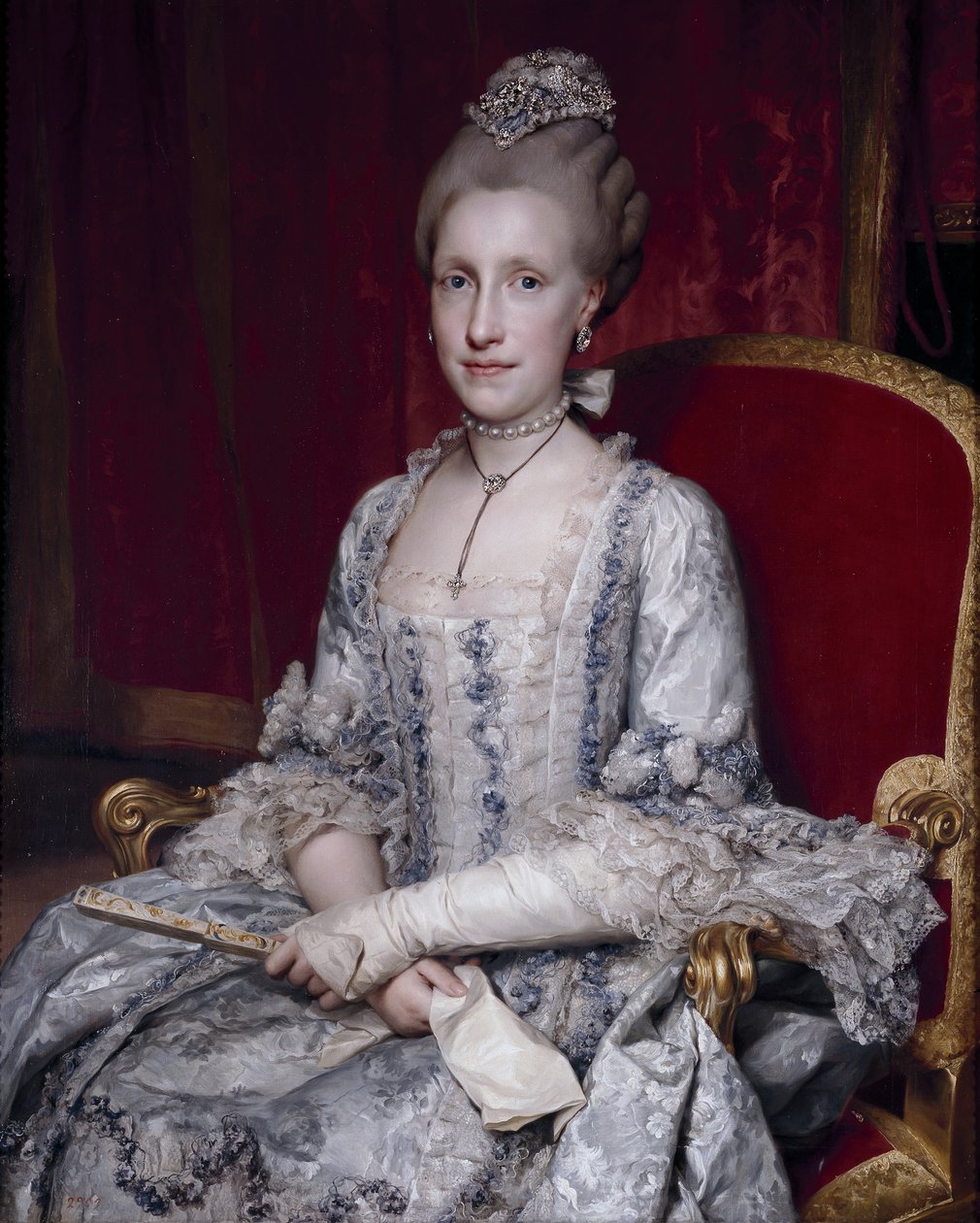 Portræt af Infanta Maria Luisa af Spanien 1745-1792, hellig romersk kejserinde, 1770 af Anton Raphael Mengs