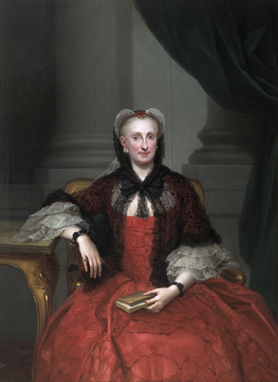 Portræt af Maria Amalia af Sachsen 17241760, Spaniens dronning, ca 1760 af Anton Raphael Mengs