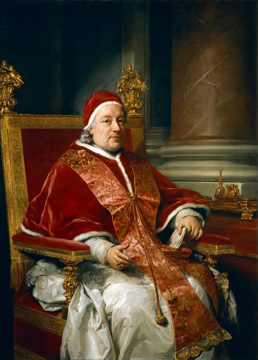 Portræt af pave Clemens xIII Rezzonico, af Anton Raphael Mengs af Anton Raphael Mengs