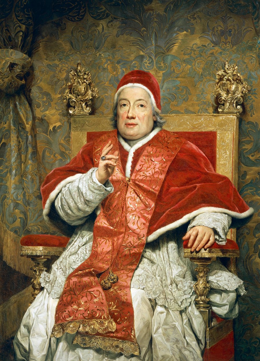 Portræt af pave Clemens xIII Rezzonico, af Anton Raphael Mengs, olie på lærred af Anton Raphael Mengs