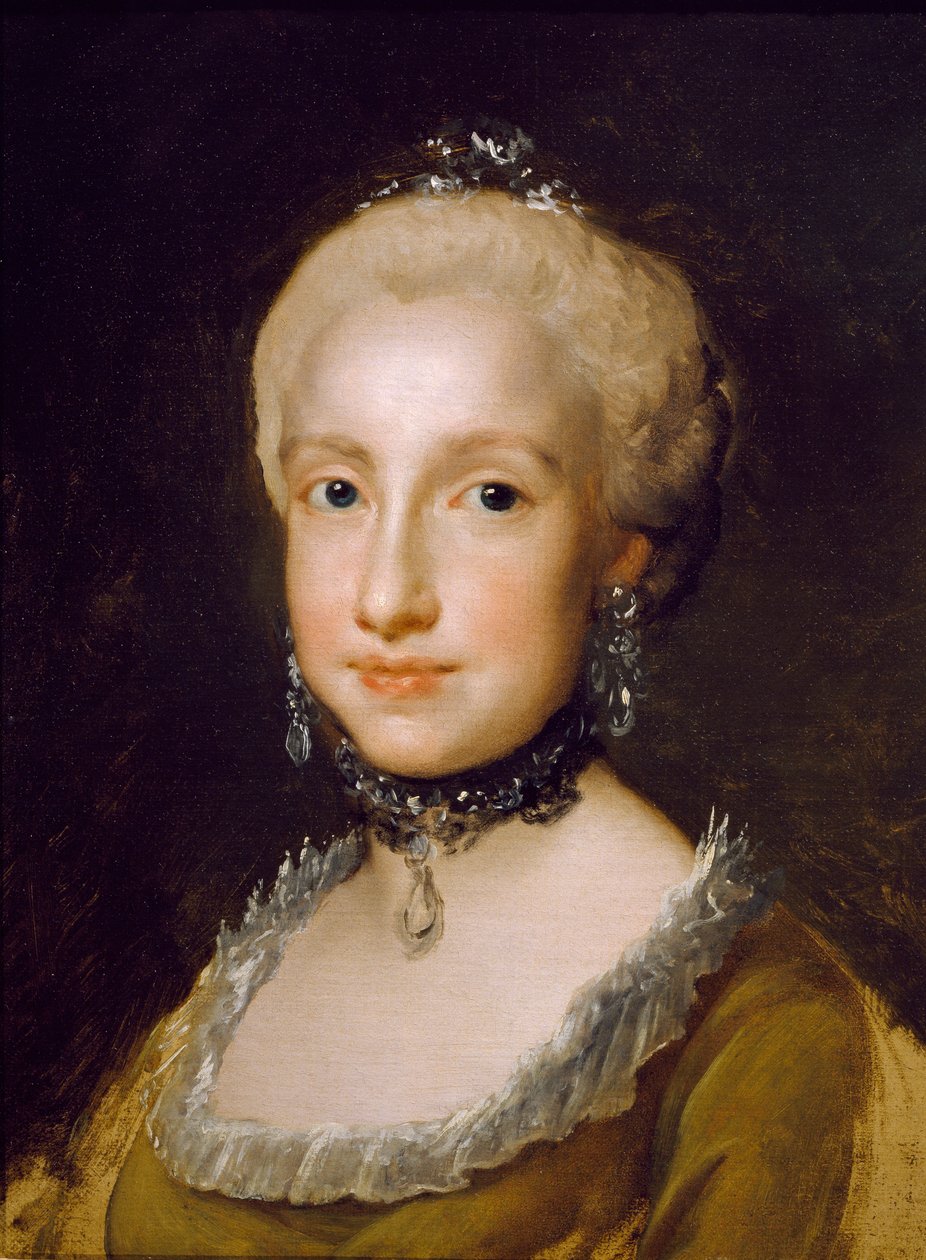 Portræt af Infanta Maria Luisa af Bourbon, af Anton Raphael Mengs af Anton Raphael Mengs