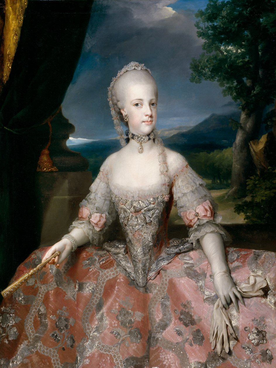 Spansk:  María Carolina de Habsburgo-Lorena, reina de Nápoles Maria Carolina af Habsburg-Lothringen, dronning af Napoli af Anton Raphael Mengs