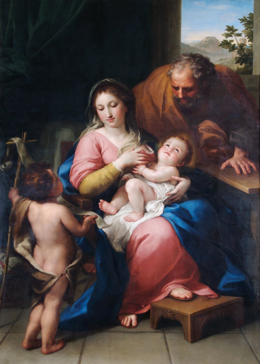 Den hellige familie med spædbarnet St. John af Anton Raphael Mengs