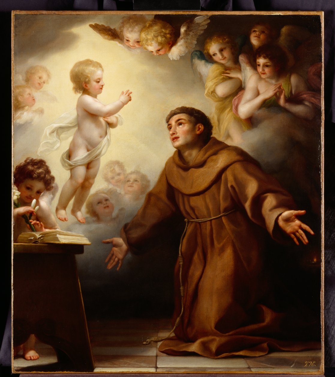 The Infant Christ Viser sig for St. Anthony of Padua, ca. 1765 (olie på lærred) af Anton Raphael Mengs