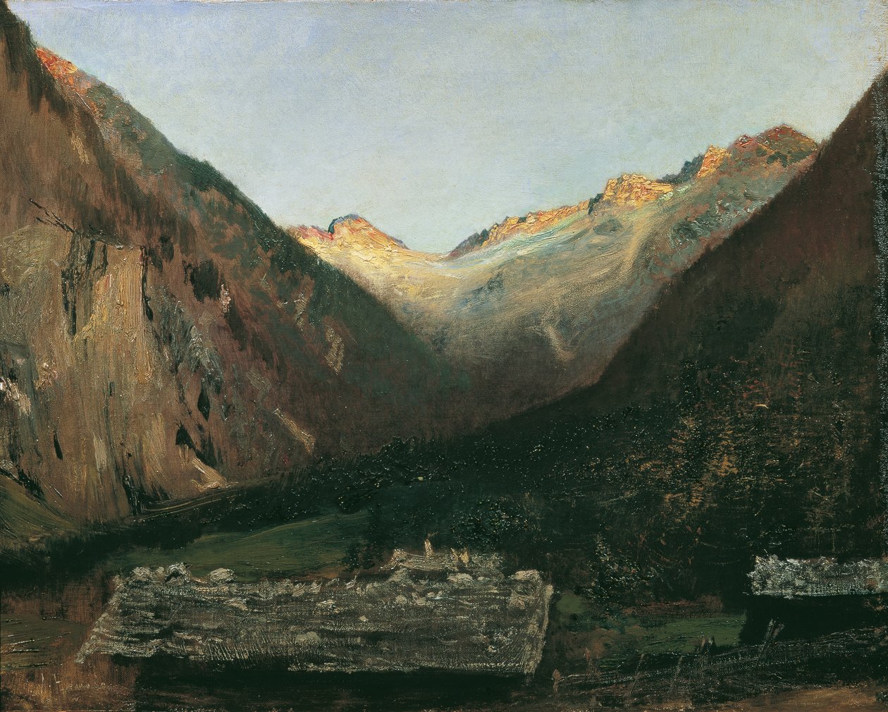 Aften i Prossau ved Gastein af Anton Romako