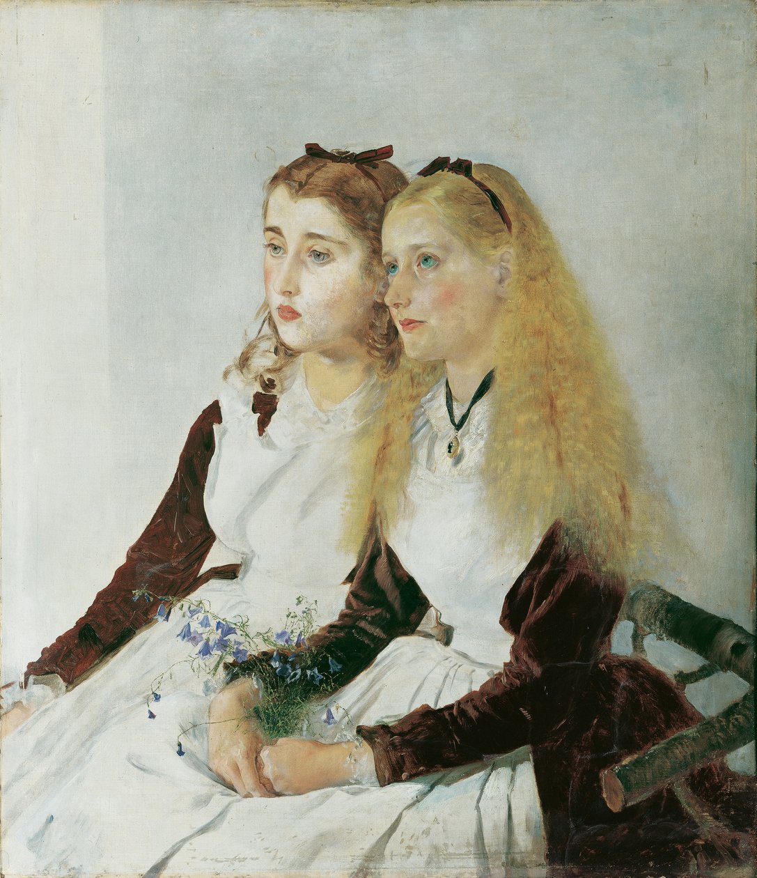 Kunstnerens niecer, Elisabeth og Maja af Anton Romako