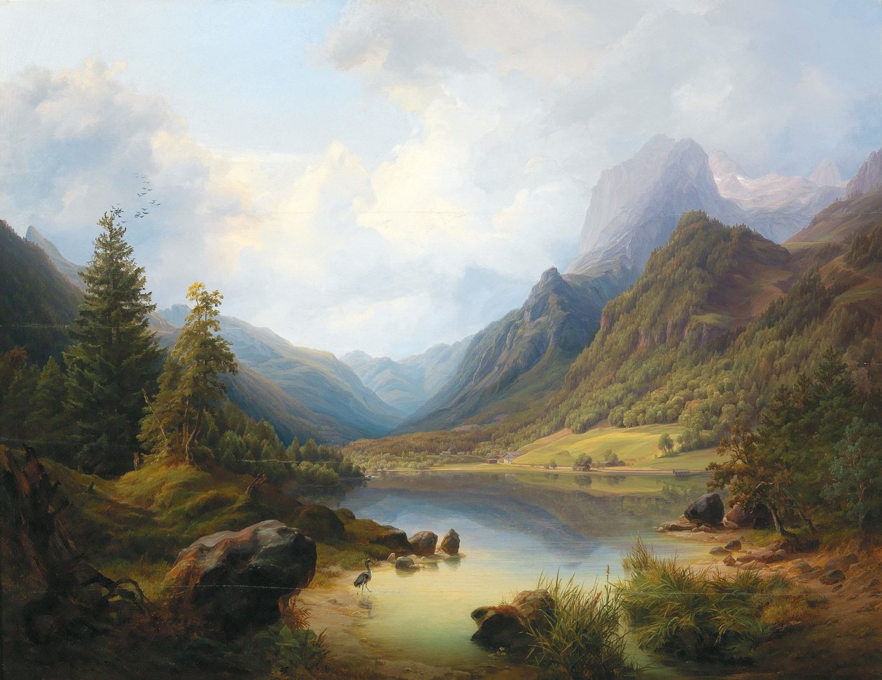 Udsigt over Hintersee med Reiteralm af Anton Schiffer