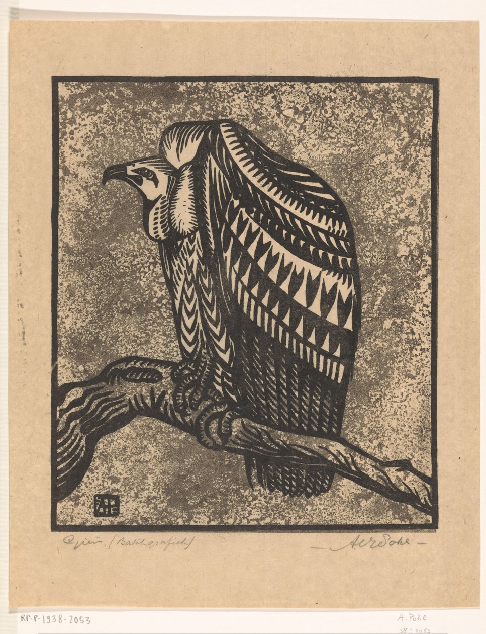 Gier (original titel på objekt) af Anton Vincent Emanuel Pohl (signed by artist)