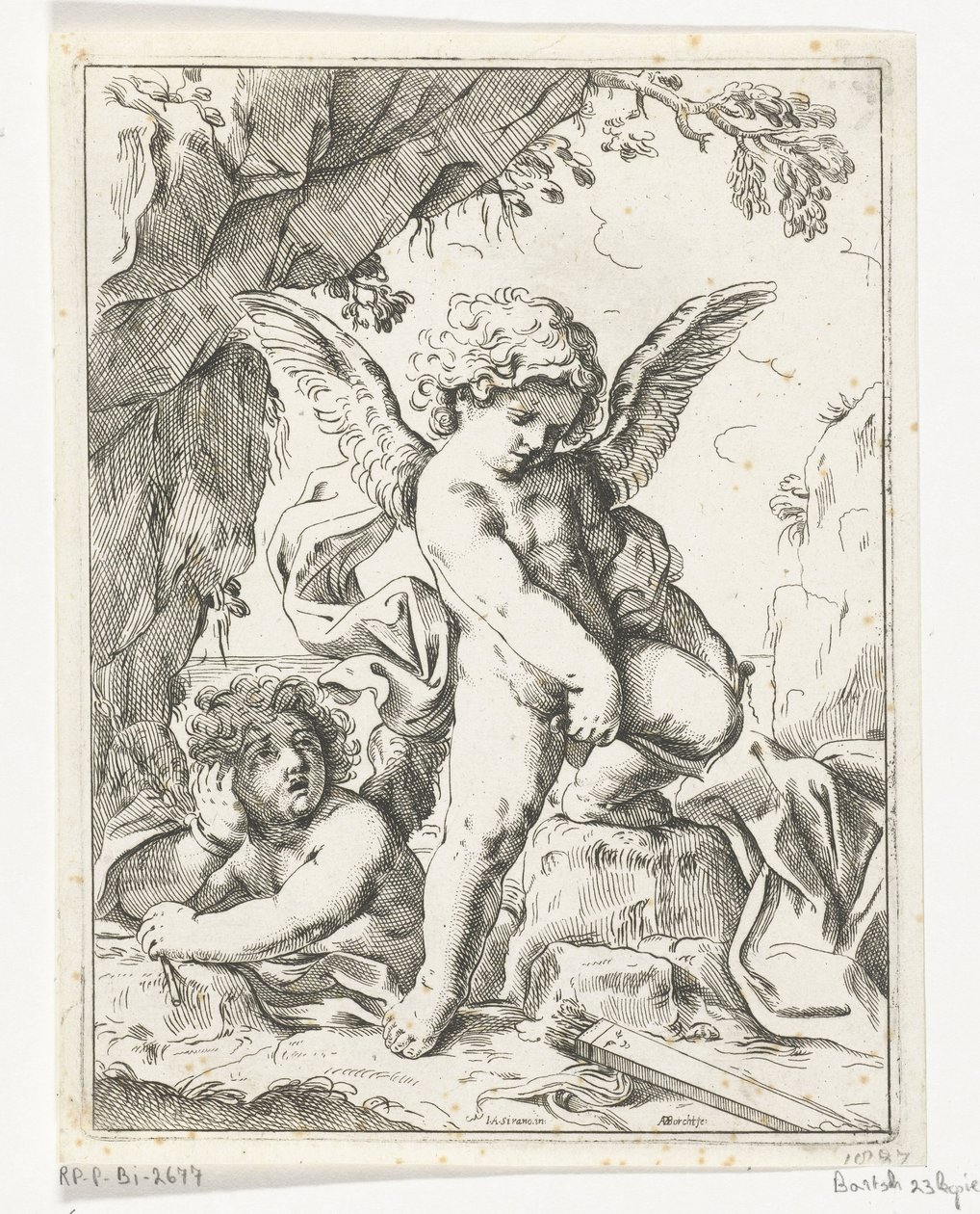 Amor brækker sin bue af Anton van der Borcht
