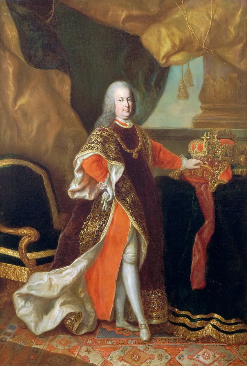 Portræt af kejser Frans I af Østrig 1708-1765 af Anton von Maron