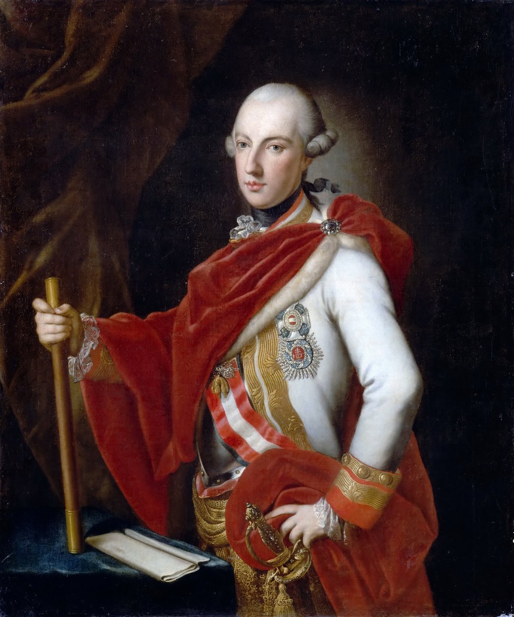 Portræt af kejser Joseph II 1741-1790 af Anton von Maron