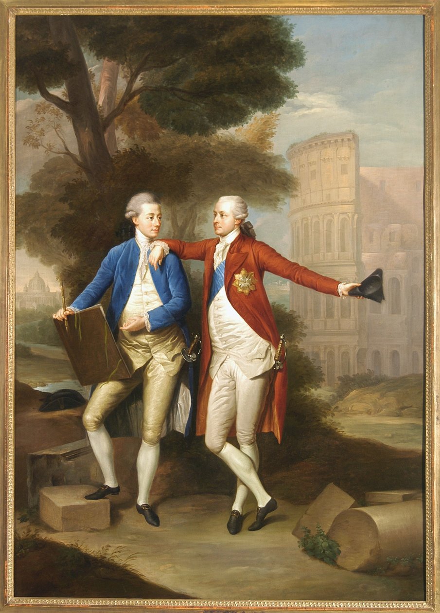 Greverne Franciszek og Kazimierz Rzewuski i Rom, 1772 af Anton von Maron