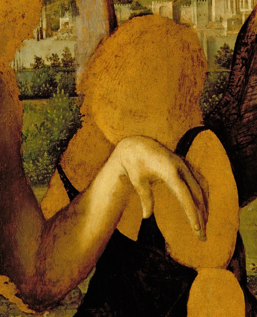 Kristus støttet af tre engle (detalje af 60385) af Antonello da Messina