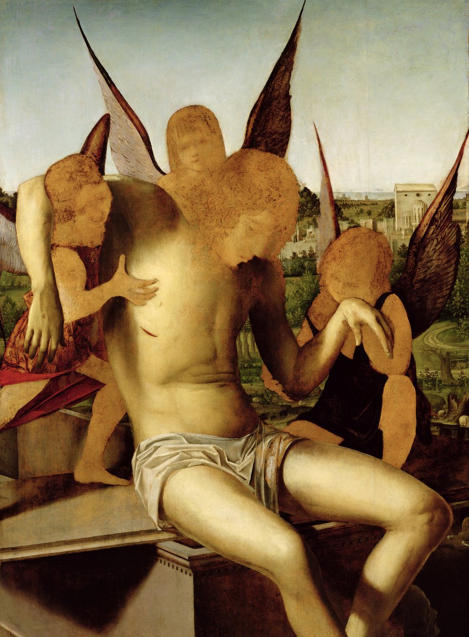 Kristus støttet af tre engle af Antonello da Messina
