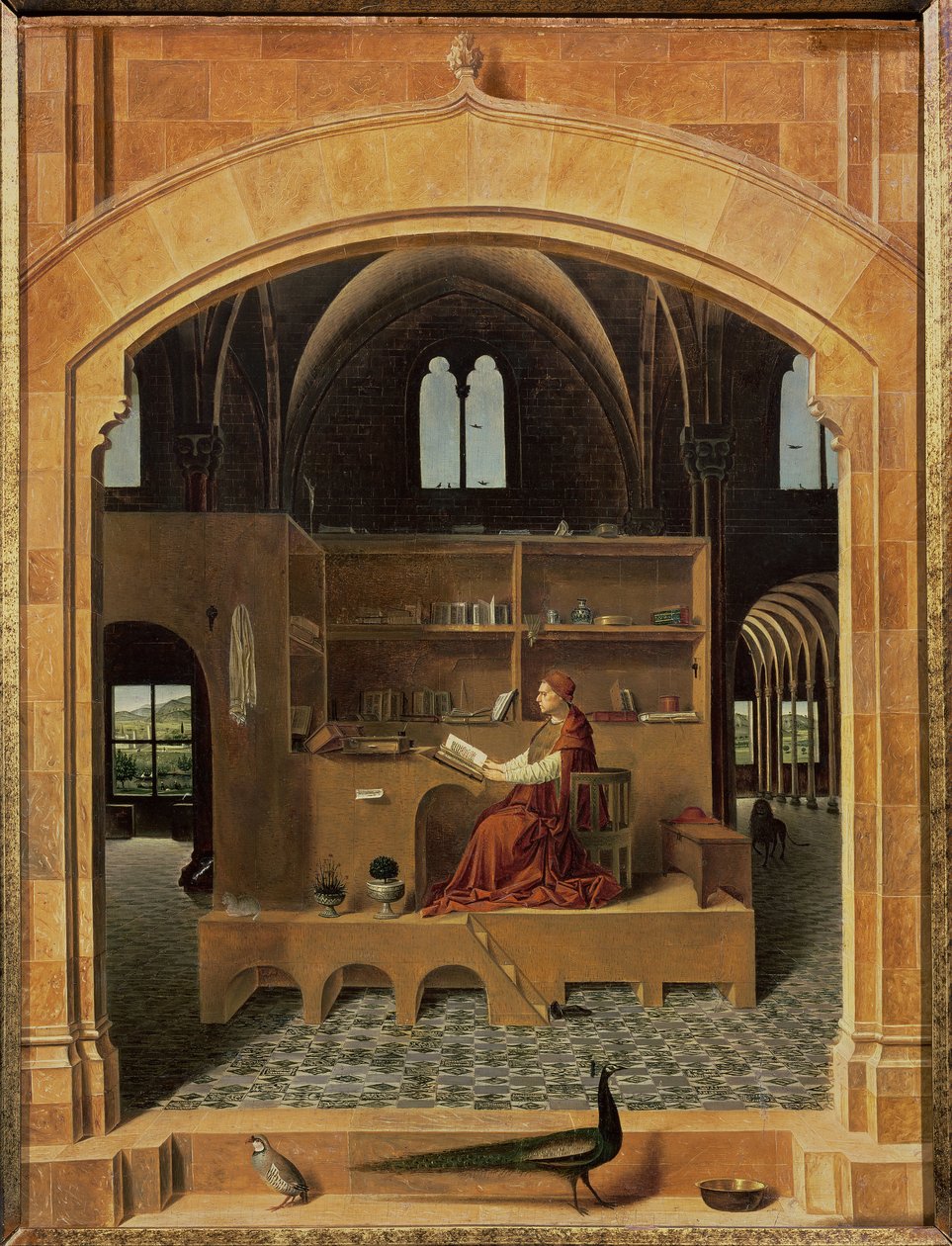 St. Hieronymus i sit studie, ca. 1475 (se 259352 for detaljer) af Antonello da Messina