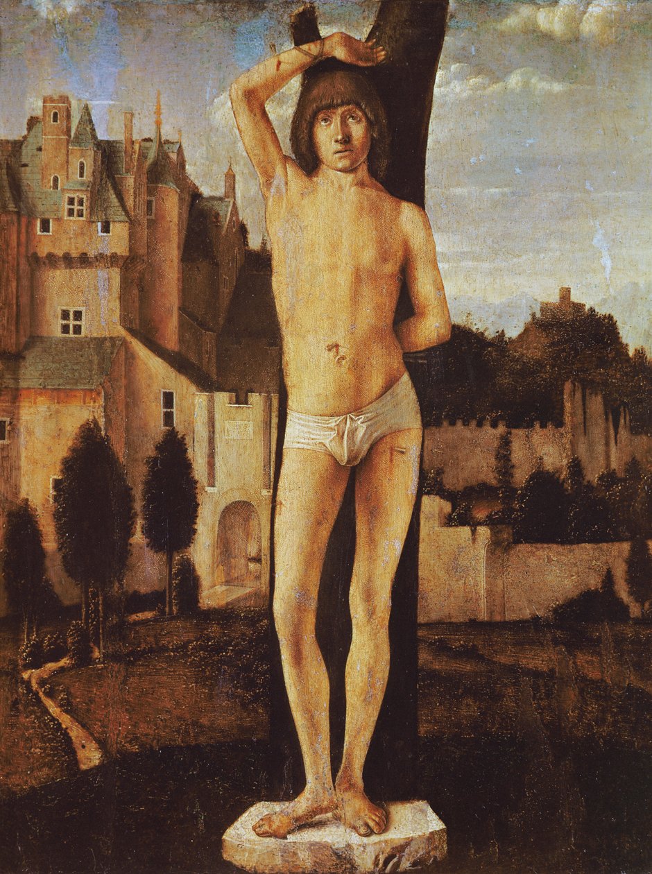 Saint Sebastian (olie på træ) af Antonello da Messina