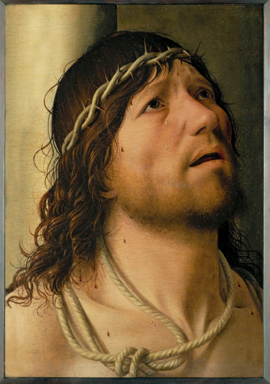 Kristus ved gapestokken (olie på træ) af Antonello da Messina