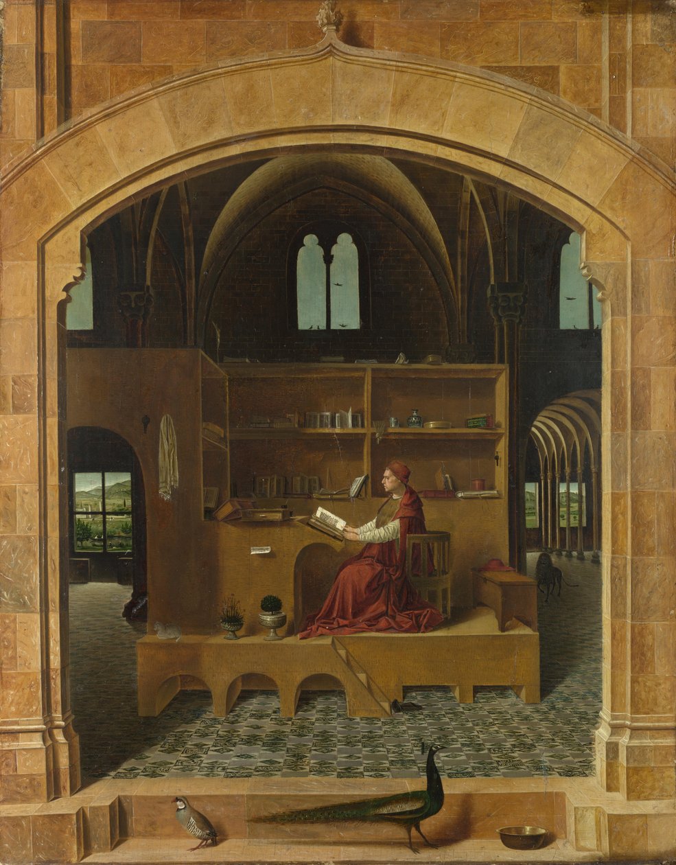 Sankt Hieronymus i hans studie, ca 1475 af Antonello da Messina