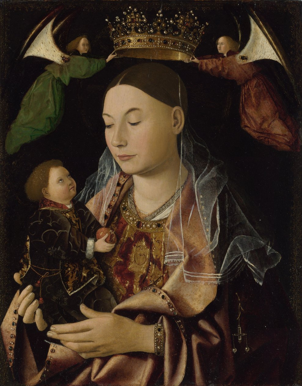 Jomfruen og barnet, ca 1465 af Antonello da Messina