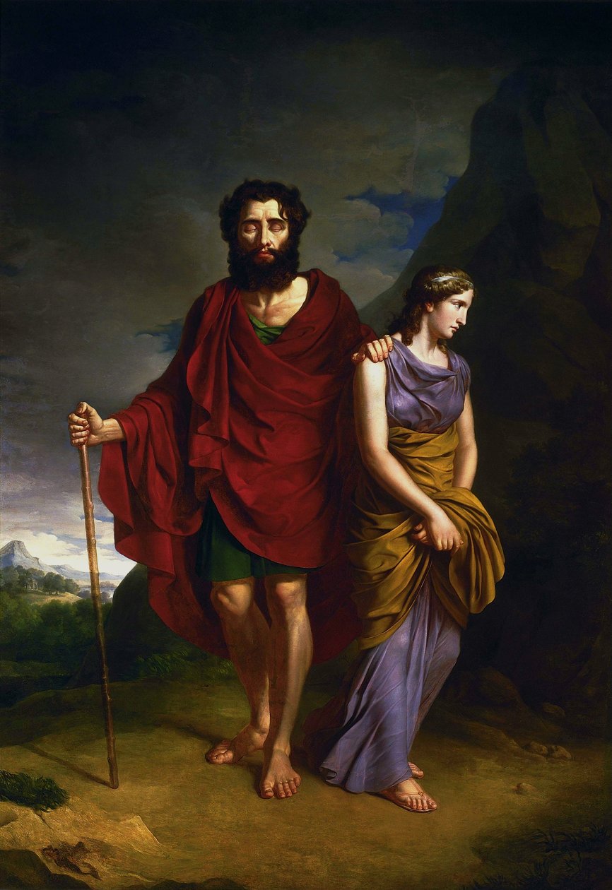 Ødipus og Antigone af Antoni Brodowski