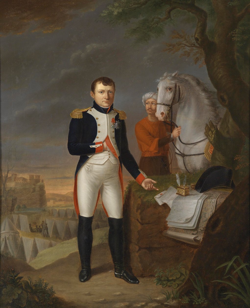 Napoleon om natten efter slaget ved Ebelsberg, 3.-4. århundrede. Maj 1809 af Antoni Jan Blank