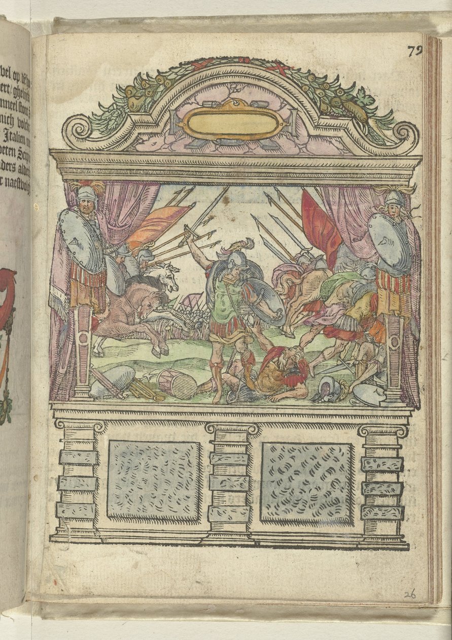 Allegorisk scene på scenen på hjørnet af Grote Markt, 1578 af Antoni van Leest