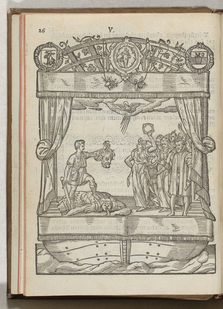 Afbildning af Mariakransken: David med Goliats hoved, 1577 af Antoni van Leest