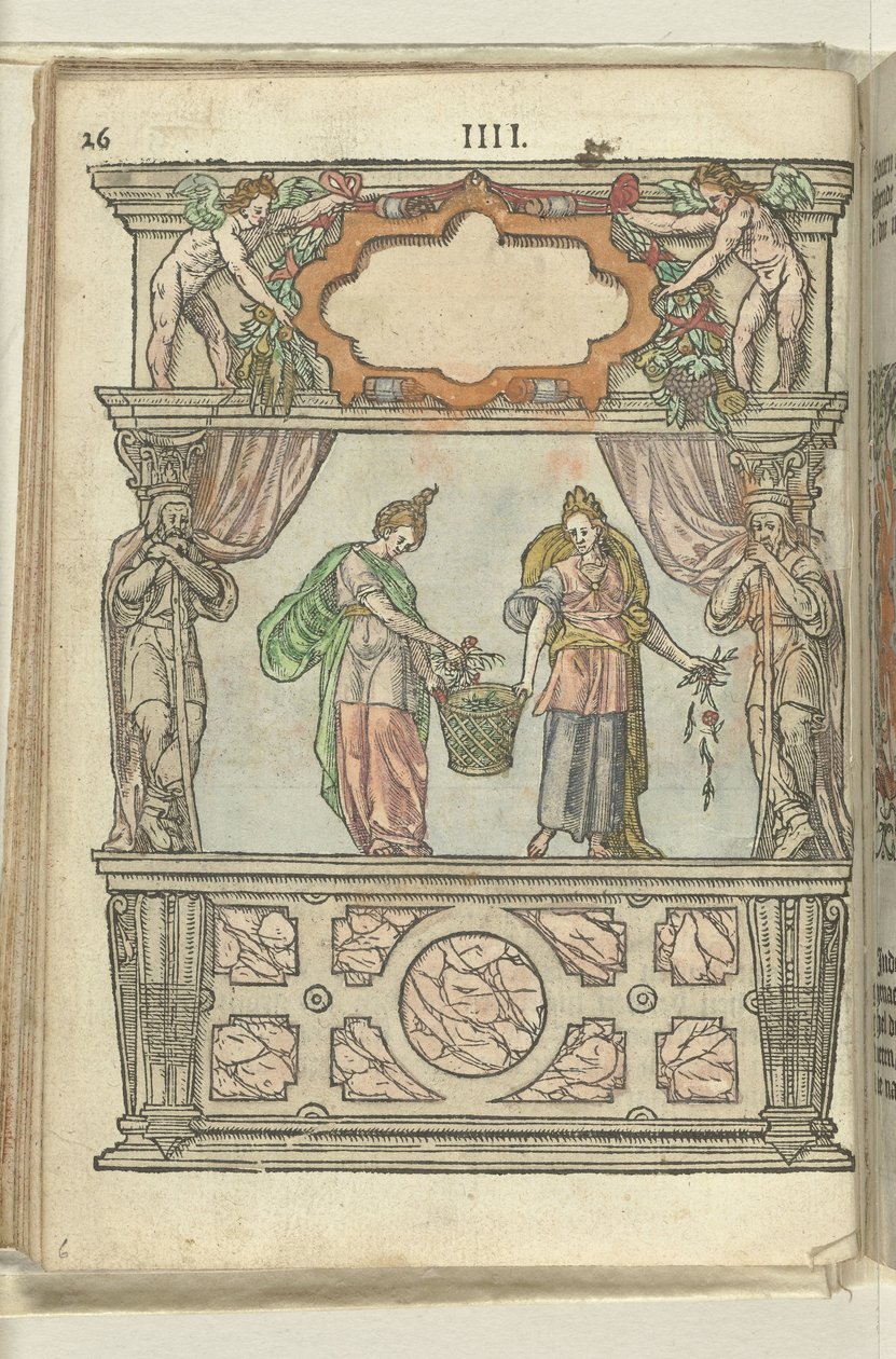 Scene med Hebe og Voluptas, 1578 af Antoni van Leest