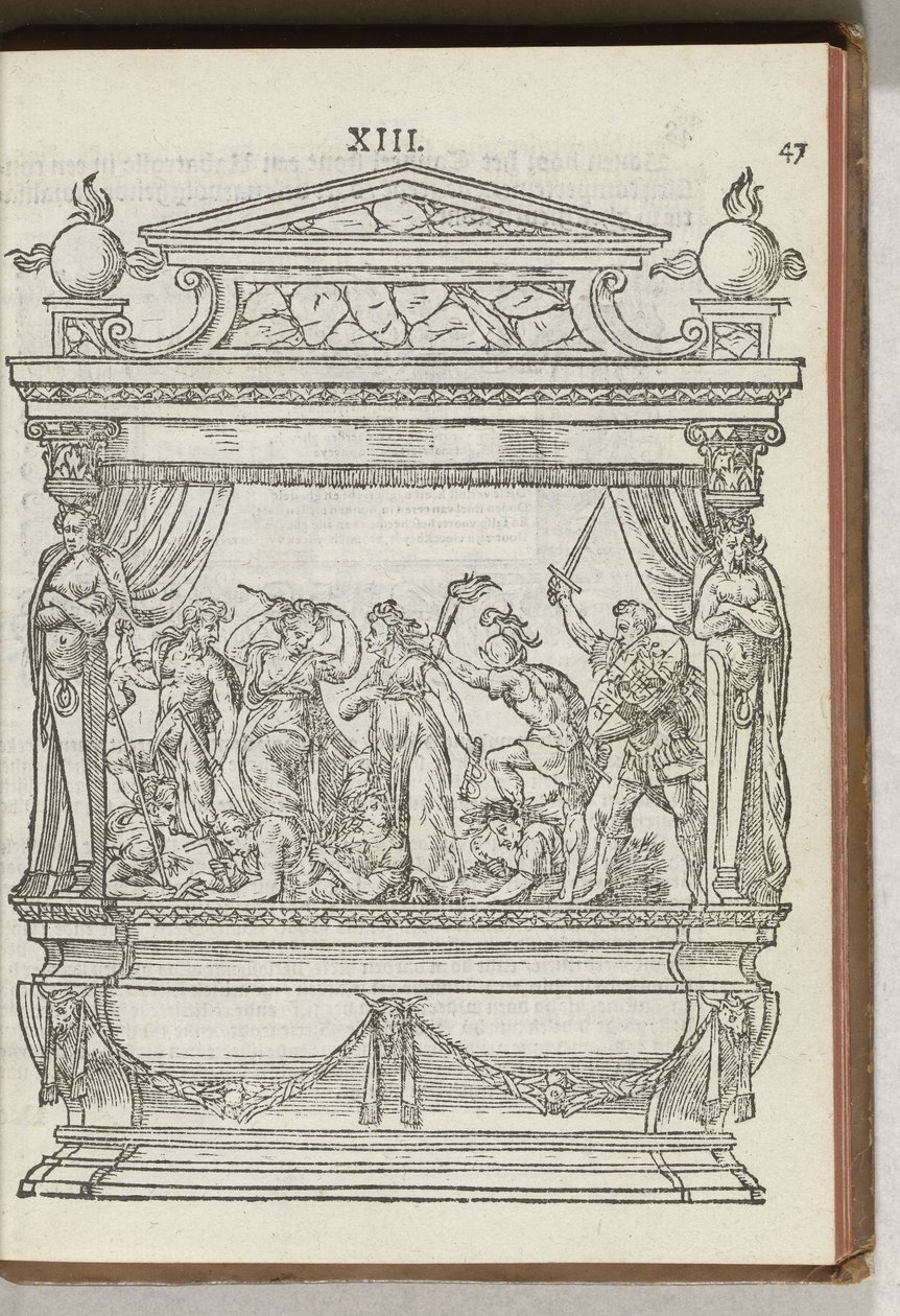 Andet dekoreret stillads med scene: prinsen jager krig og splid væk, 1577 af Antoni van Leest