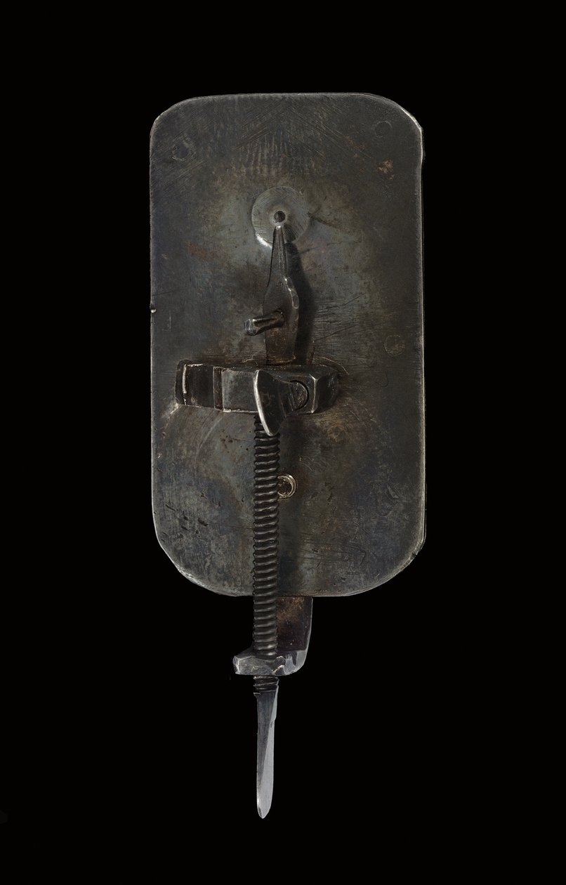 Mikroskop, ca. 1690 (sølv og glas) (se også 1121456-9) af Antoni van Leeuwenhoek