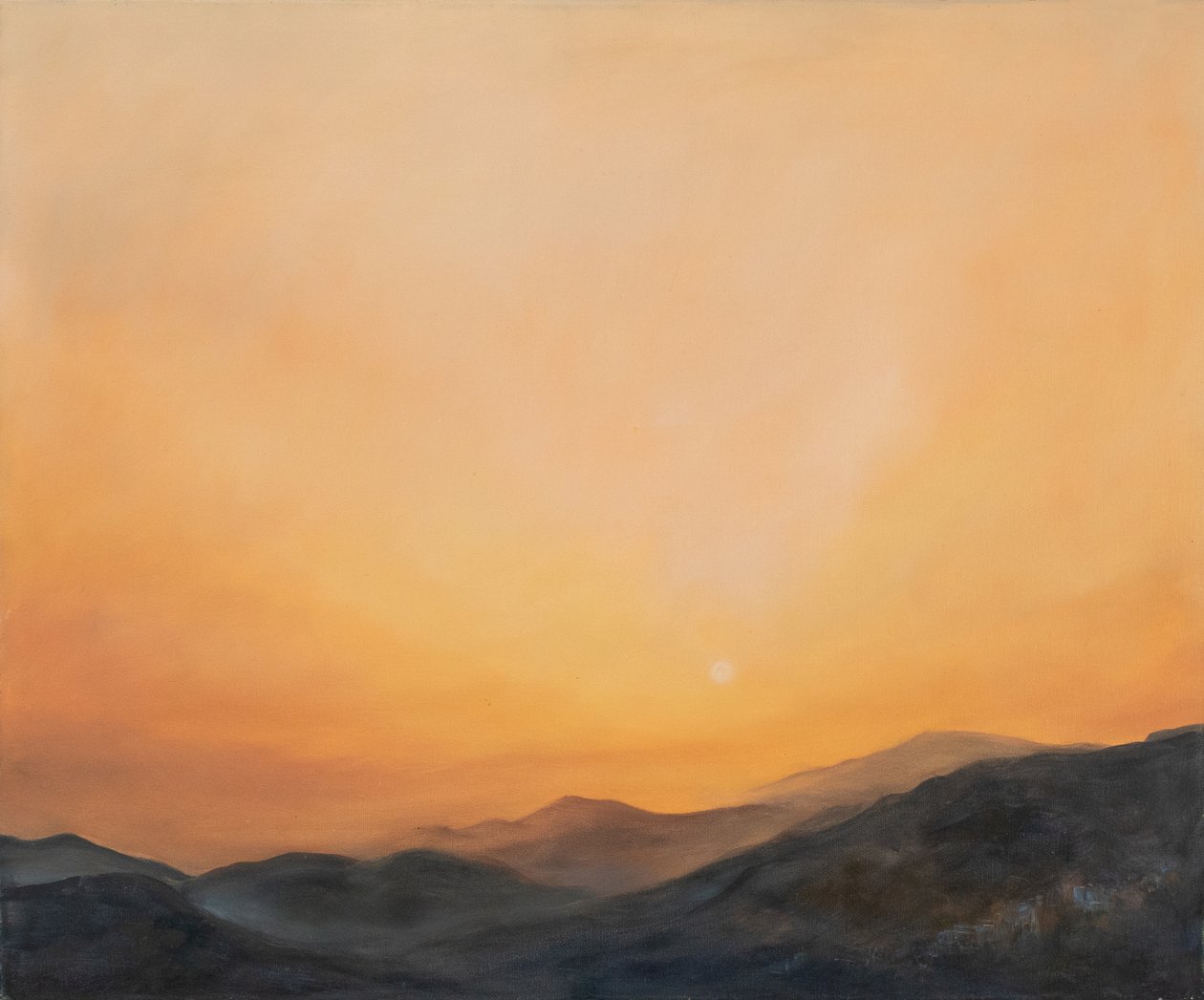 Afrikansk sand, Andalusien, 2002 (olie på lærred) af Antonia Myatt