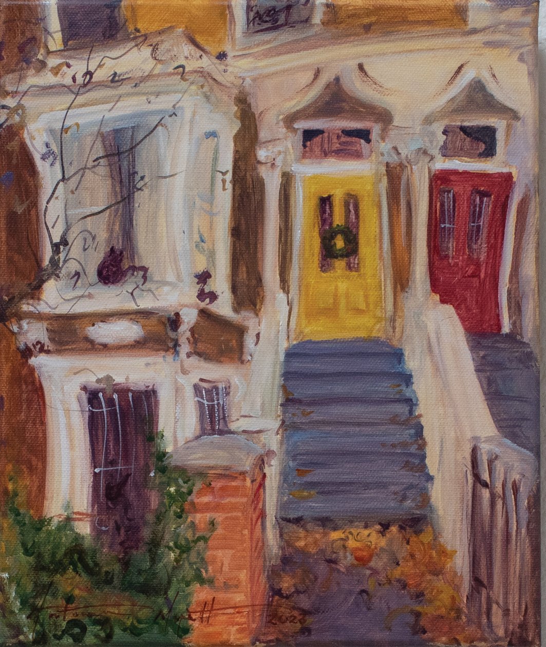 Dragons House, London, 2023 (olie på lærred) af Antonia Myatt