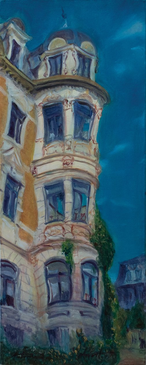Oslo, Vasehuset, 2012 (olie på lærred) af Antonia Myatt