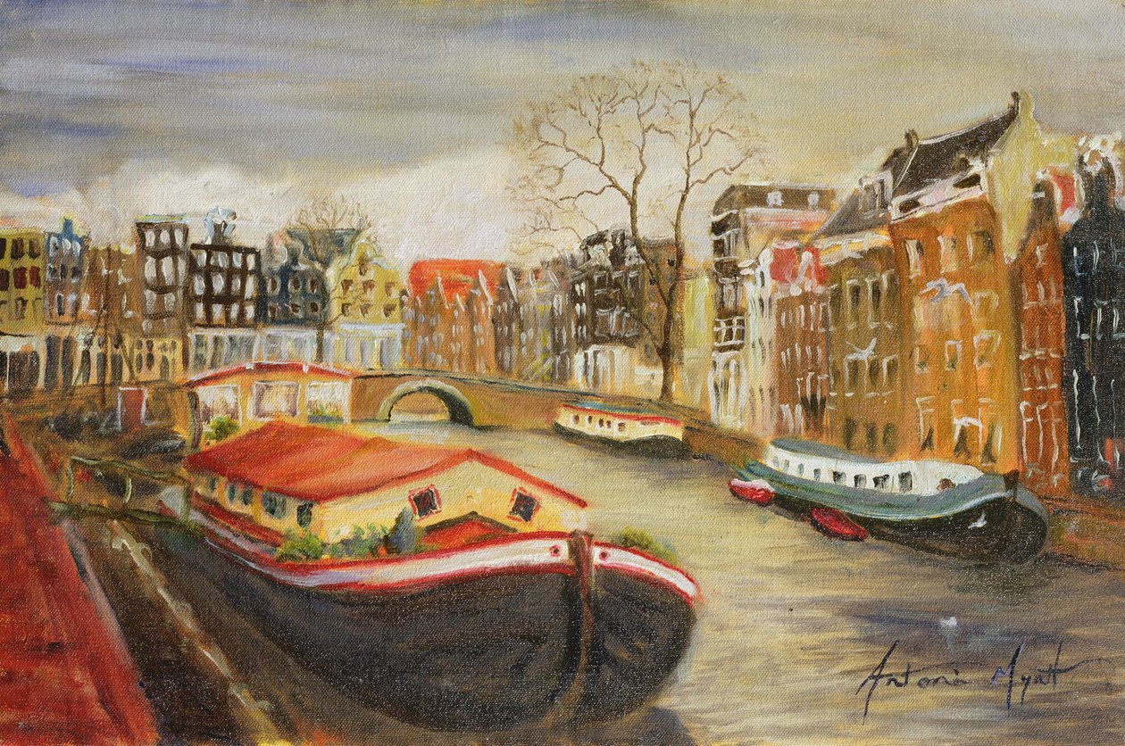 Red House Boat, Amsterdam, 1999 af Antonia Myatt