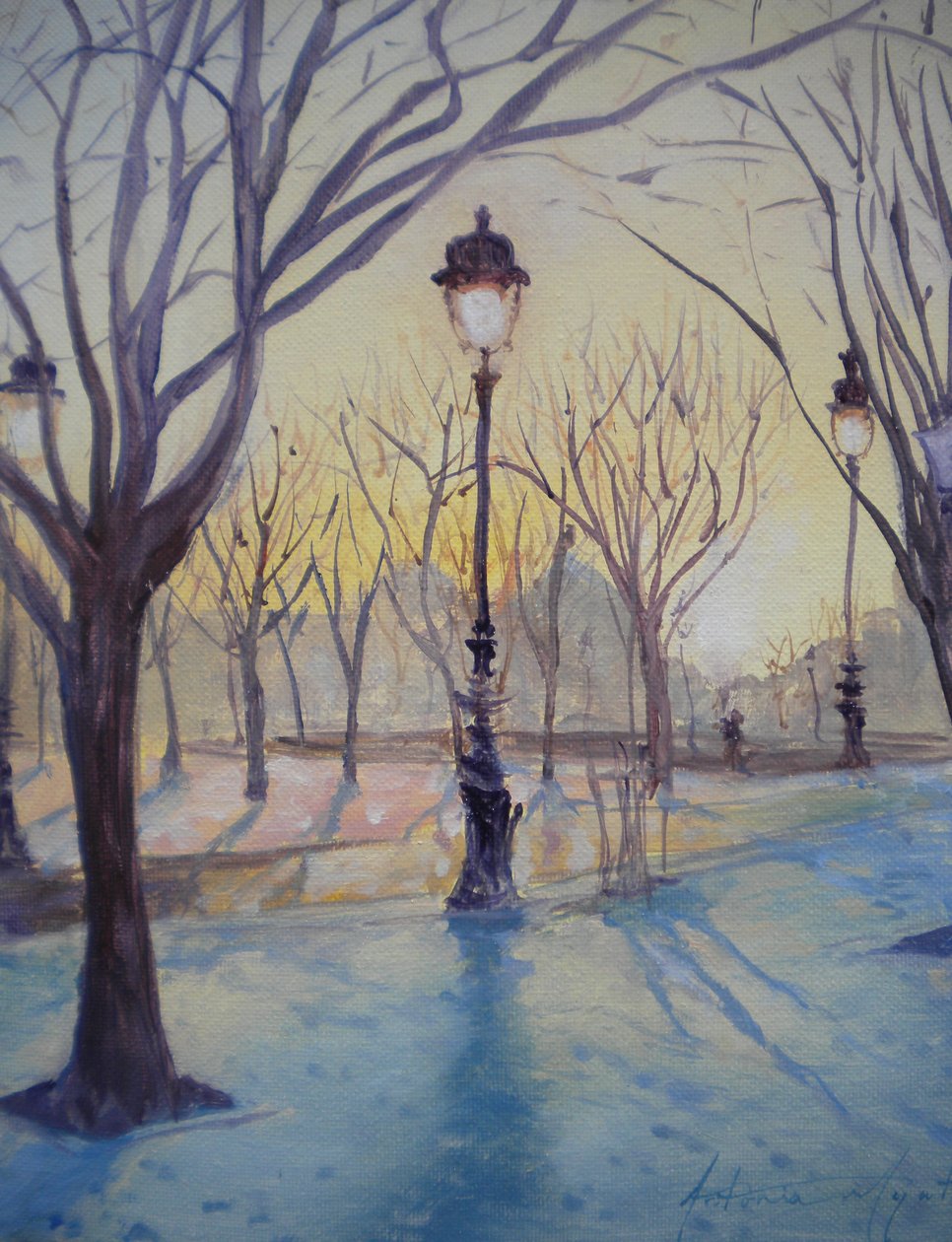 Refleksioner af lygtepæl Kuppelkirke, 2010 af Antonia Myatt