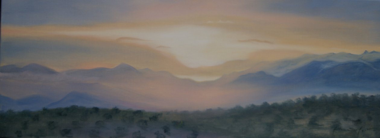 Solopgang over Sierra Nevada, 2014 af Antonia Myatt