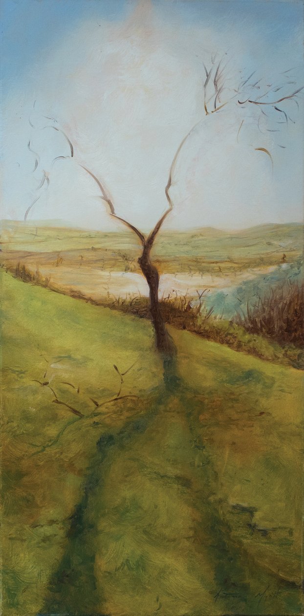 Kyssetræet, 2013 (olie på lærred) af Antonia Myatt