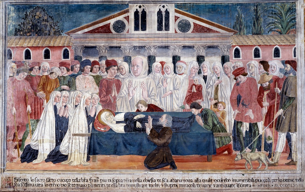 Life of St. Francesca Romana: Saints død (fresko af Antoniazzo Romano