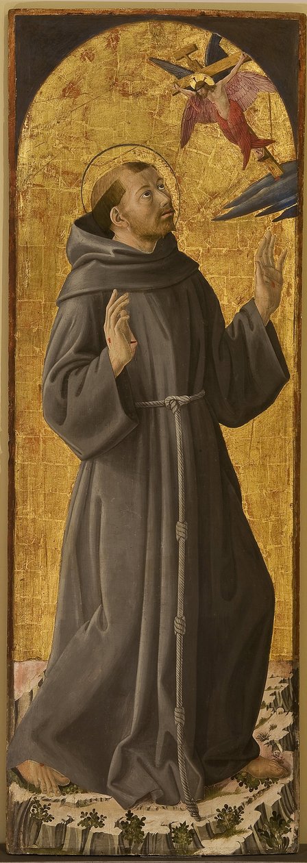Sankt Francois - Sankt Frans af Assisi par Romano, Antoniazzo (1430 / 35-1508). Olie på træ, størrelse: 173x61,5,, Civic Museum, Rieti af Antoniazzo Romano