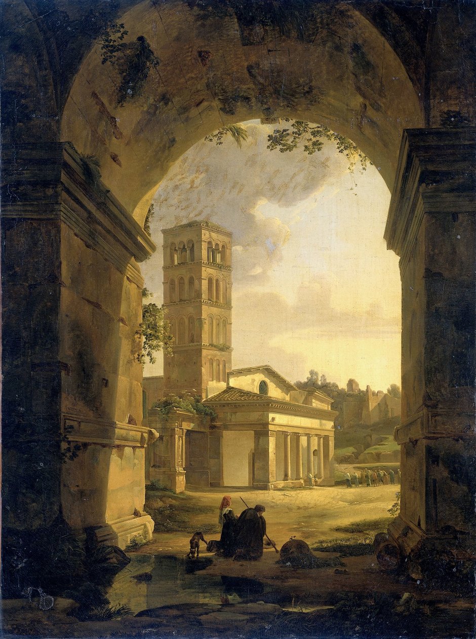 San Giorgio i Velabro i Rom af Antonie Sminck Pitloo