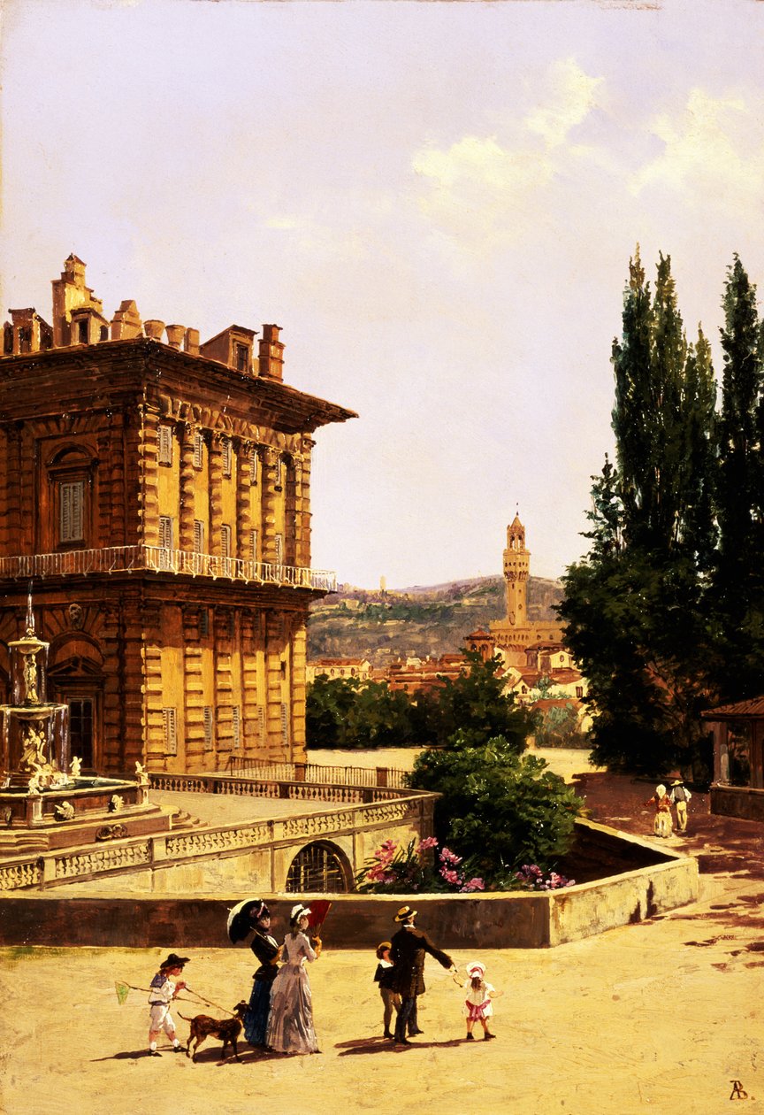 Ved Pitti-paladset, Firenze af Antonietta Brandeis