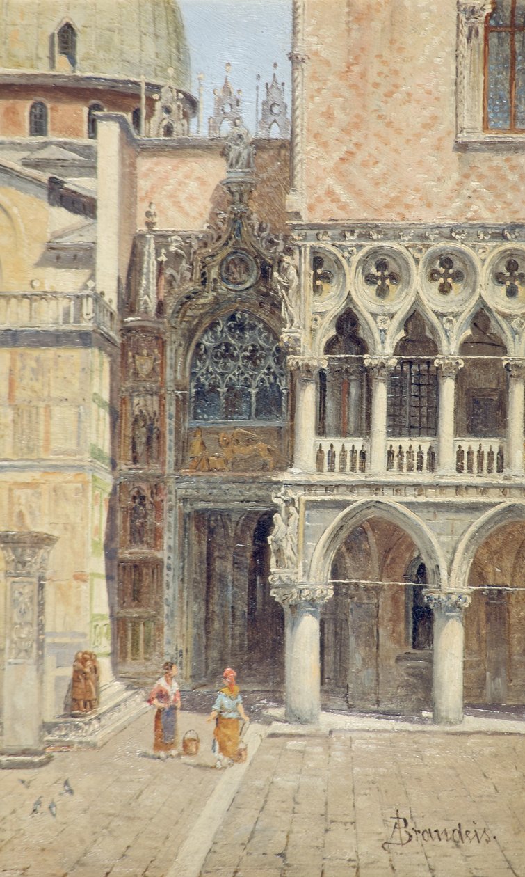 Ducal Palace Door, Venedig, Italien, ca. 1895-1920 af Antonietta Brandeis